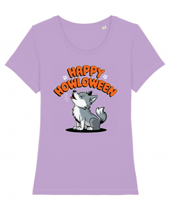 Happy Howloween Funny Halloween Wolf Lavender Dawn