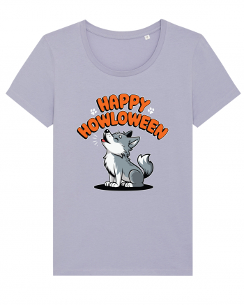 Happy Howloween Funny Halloween Wolf Lavender