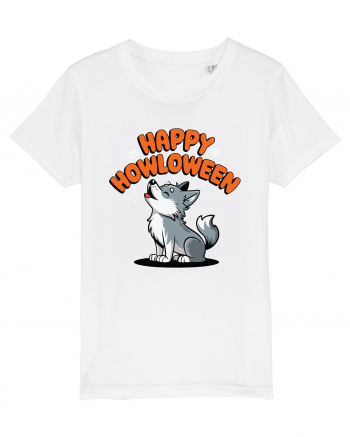 Happy Howloween Funny Halloween Wolf White