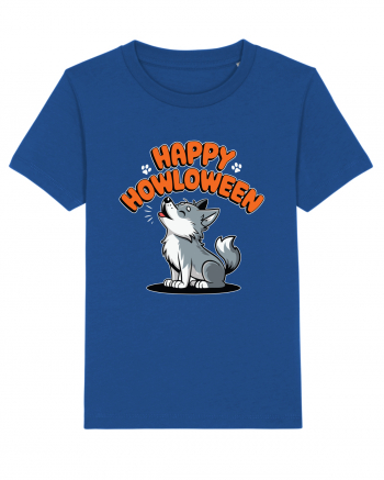 Happy Howloween Funny Halloween Wolf Majorelle Blue