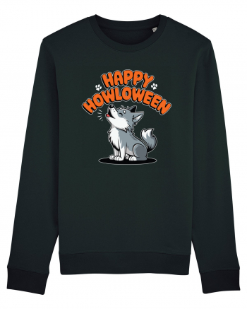 Happy Howloween Funny Halloween Wolf Black