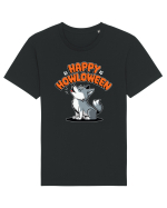 Happy Howloween Funny Halloween Wolf Tricou mânecă scurtă Unisex Rocker