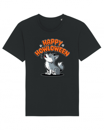 Happy Howloween Funny Halloween Wolf Black