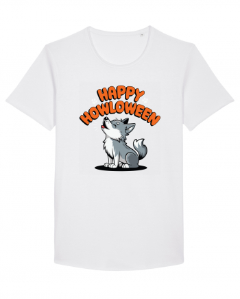 Happy Howloween Funny Halloween Wolf White