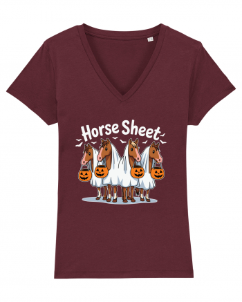 Horse Sheet Halloween Ghost Horse Burgundy