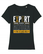 Expert în viețile altora Tricou mânecă scurtă guler larg fitted Damă Expresser