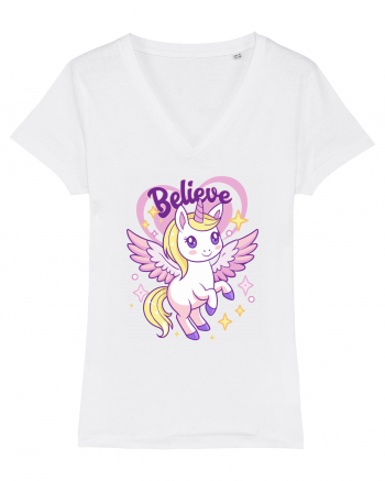 Uniicorn blond dragut - Believe White