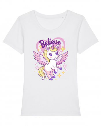 Uniicorn blond dragut - Believe White