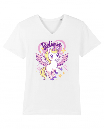 Uniicorn blond dragut - Believe White