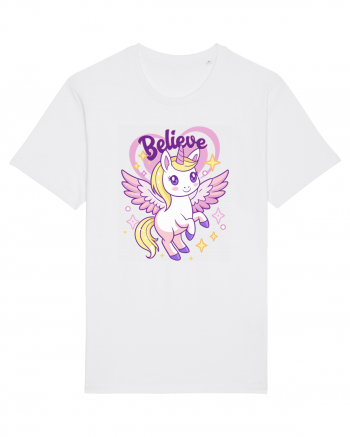 Uniicorn blond dragut - Believe White