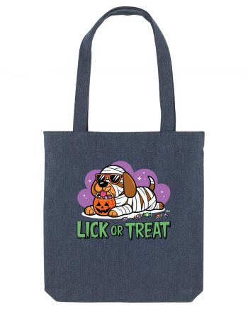 Lick Or Treat Funny Halloween Midnight Blue