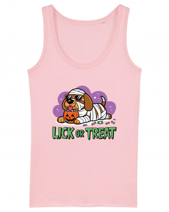 Lick Or Treat Funny Halloween Cotton Pink