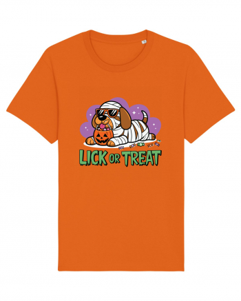 Lick Or Treat Funny Halloween Bright Orange