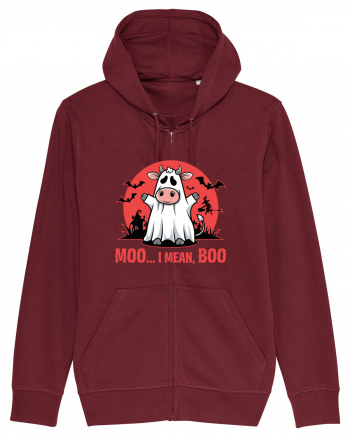 Moo ... I Mean, Boo Funny Ghost Cow Burgundy