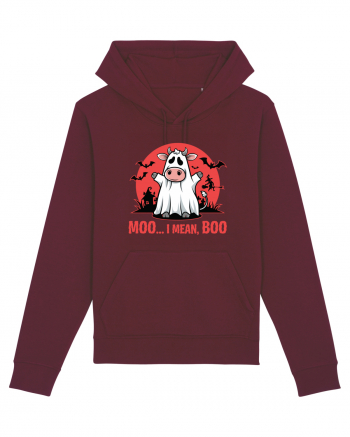 Moo ... I Mean, Boo Funny Ghost Cow Burgundy