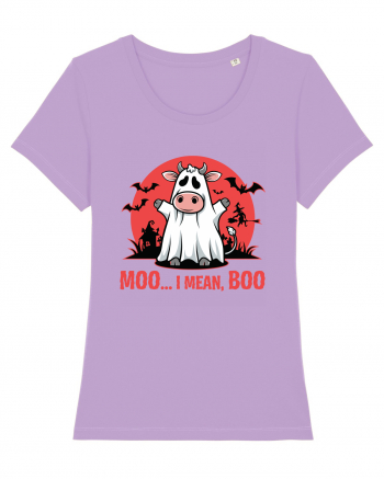 Moo ... I Mean, Boo Funny Ghost Cow Lavender Dawn