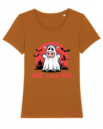 Moo ... I Mean, Boo Funny Ghost Cow Roasted Orange