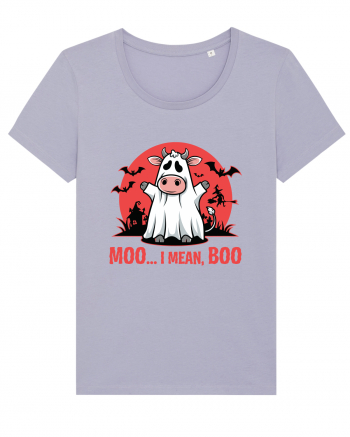 Moo ... I Mean, Boo Funny Ghost Cow Lavender