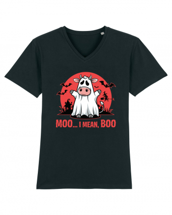 Moo ... I Mean, Boo Funny Ghost Cow Black