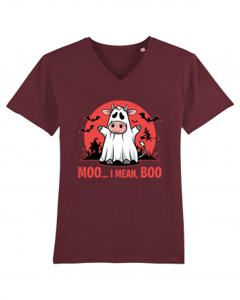 Moo ... I Mean, Boo Funny Ghost Cow Burgundy