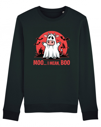 Moo ... I Mean, Boo Funny Ghost Cow Black