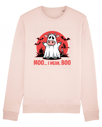 Moo ... I Mean, Boo Funny Ghost Cow Candy Pink