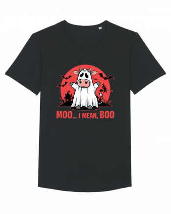 Moo ... I Mean, Boo Funny Ghost Cow Black