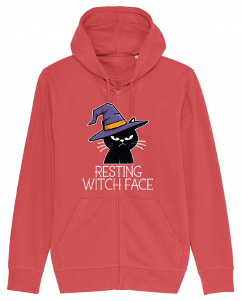 Resting Witch Face Halloween Cat Carmine Red