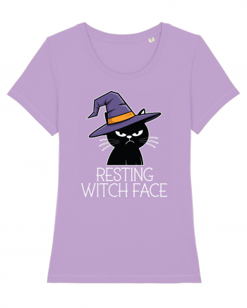 Resting Witch Face Halloween Cat Lavender Dawn