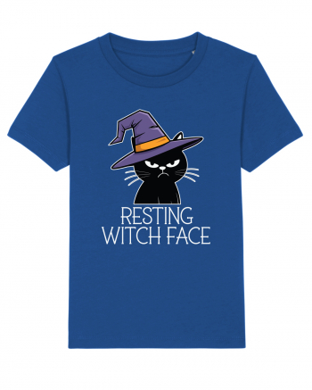 Resting Witch Face Halloween Cat Majorelle Blue