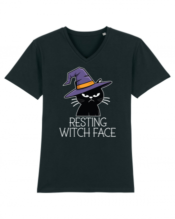 Resting Witch Face Halloween Cat Black