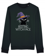 Resting Witch Face Halloween Cat Bluză mânecă lungă Unisex Rise