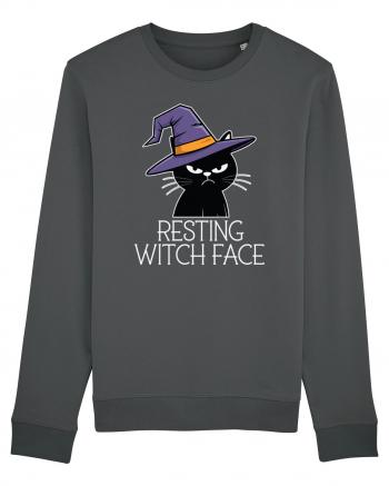 Resting Witch Face Halloween Cat Anthracite