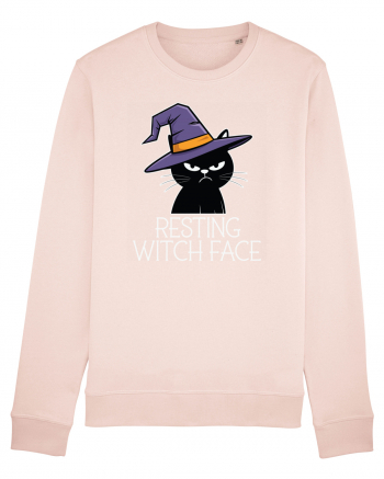 Resting Witch Face Halloween Cat Candy Pink