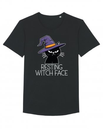 Resting Witch Face Halloween Cat Black