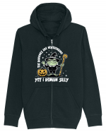 The Horrors Are Neverending Yet I Remain Silly Funny Frog Witch Halloween Hanorac cu fermoar Unisex Connector