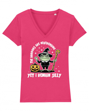 The Horrors Are Neverending Yet I Remain Silly Funny Frog Witch Halloween Raspberry