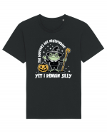 The Horrors Are Neverending Yet I Remain Silly Funny Frog Witch Halloween Tricou mânecă scurtă Unisex Rocker