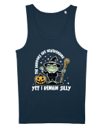 The Horrors Are Neverending Yet I Remain Silly Funny Frog Witch Halloween Maiou Bărbat Runs