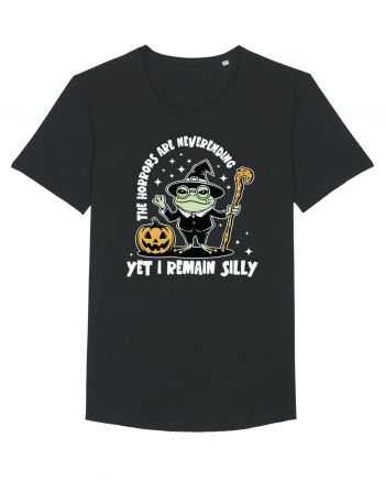 The Horrors Are Neverending Yet I Remain Silly Funny Frog Witch Halloween Black