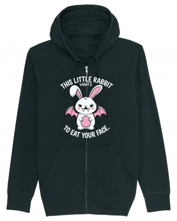 This Little Rabbit Wants to Eat Your Face Funny Halloween BatRabbit Black