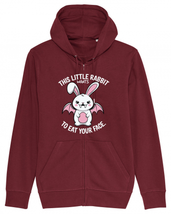 This Little Rabbit Wants to Eat Your Face Funny Halloween BatRabbit Burgundy