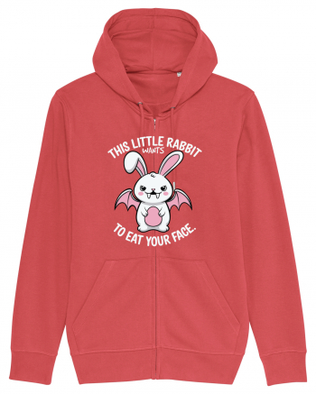 This Little Rabbit Wants to Eat Your Face Funny Halloween BatRabbit Carmine Red