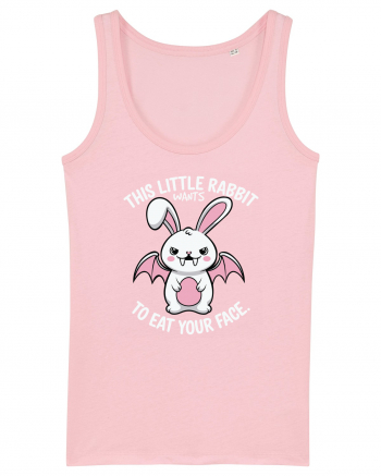 This Little Rabbit Wants to Eat Your Face Funny Halloween BatRabbit Cotton Pink