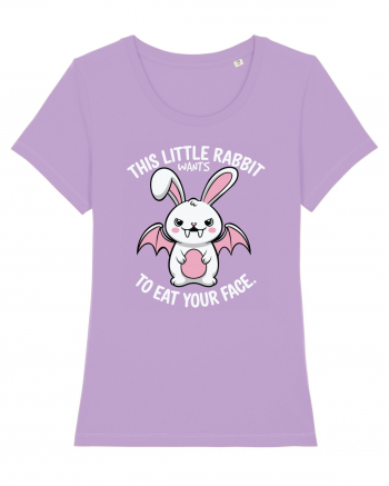 This Little Rabbit Wants to Eat Your Face Funny Halloween BatRabbit Lavender Dawn