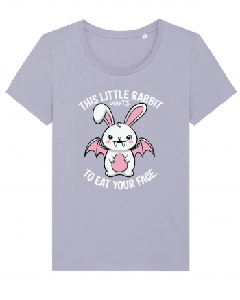 This Little Rabbit Wants to Eat Your Face Funny Halloween BatRabbit Lavender