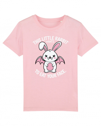 This Little Rabbit Wants to Eat Your Face Funny Halloween BatRabbit Cotton Pink