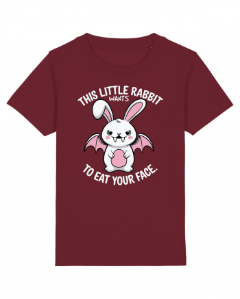 This Little Rabbit Wants to Eat Your Face Funny Halloween BatRabbit Burgundy