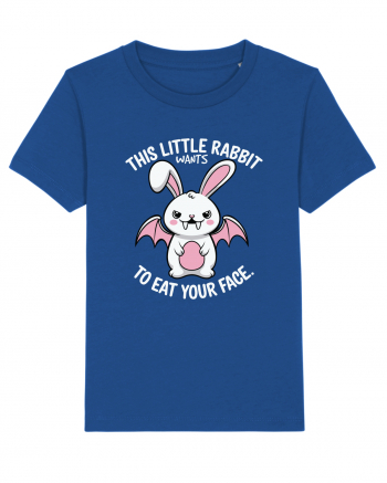 This Little Rabbit Wants to Eat Your Face Funny Halloween BatRabbit Majorelle Blue