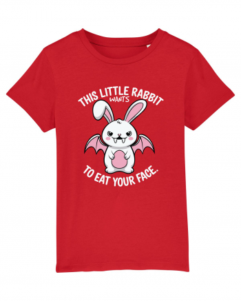 This Little Rabbit Wants to Eat Your Face Funny Halloween BatRabbit Red